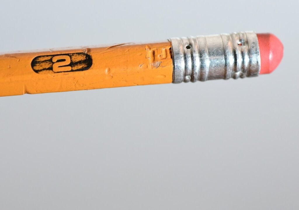 A pencil eraser